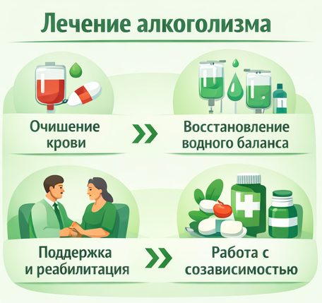лечение алкоголизма в Озёрске этапы